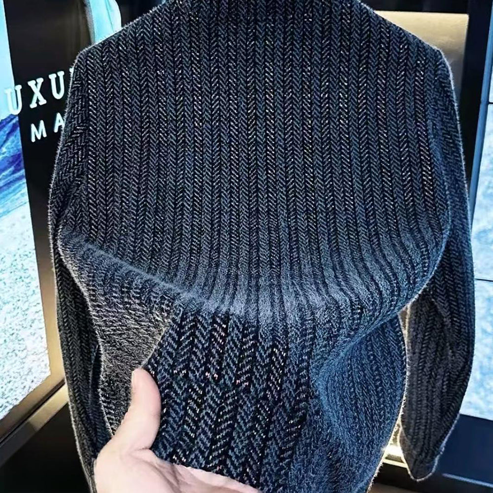 Cross neck warm knit top