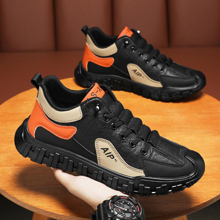 Anti-slip sole color-blocked sneakers