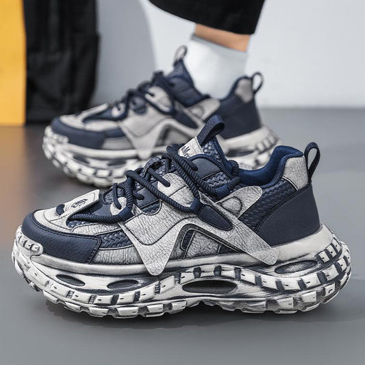 Retro-colored platform trendy street sneakers