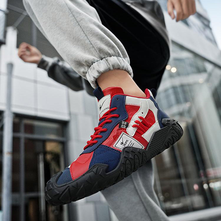Trendy color-blocked non-slip sneakers