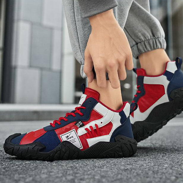 Trendy color-blocked non-slip sneakers