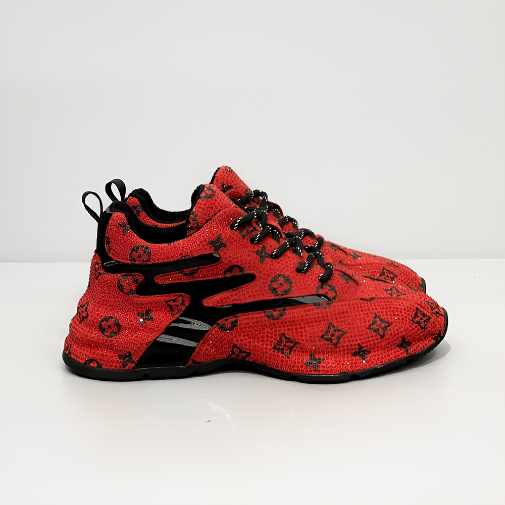 Glamorous rhinestone print sneakers