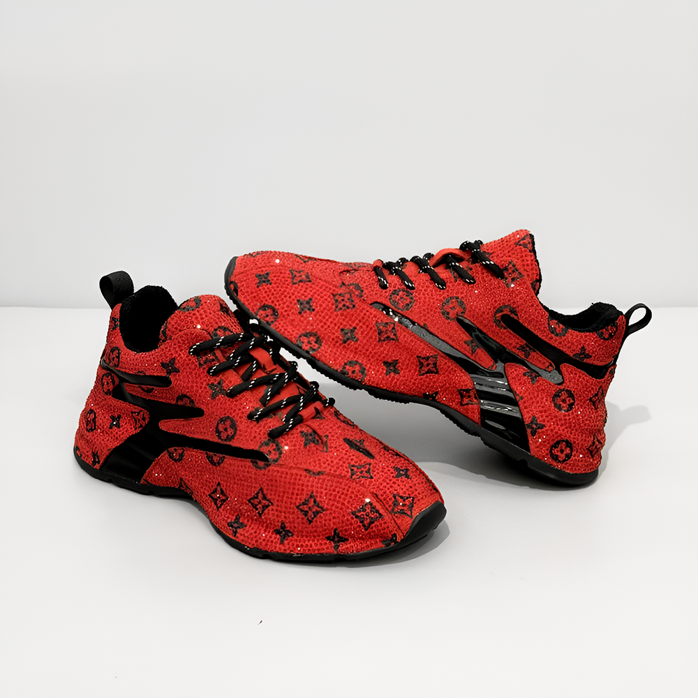 Glamorous rhinestone print sneakers
