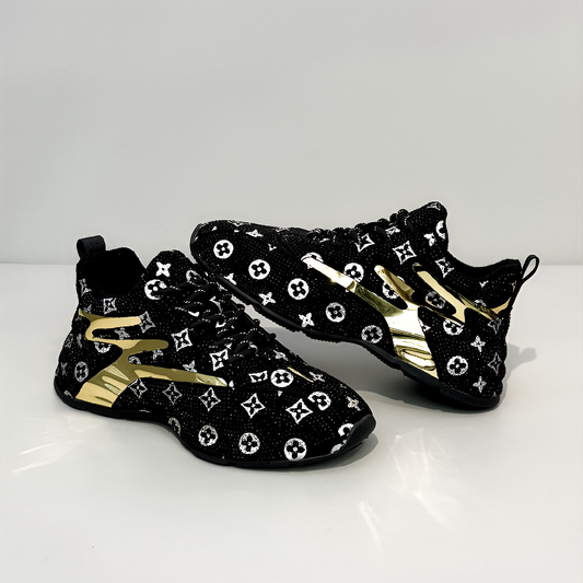 Glamorous rhinestone print sneakers