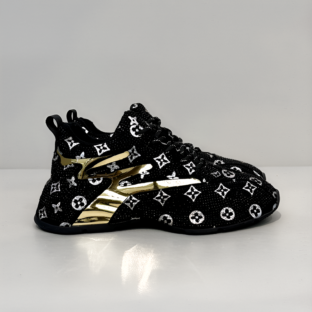 Glamorous rhinestone print sneakers