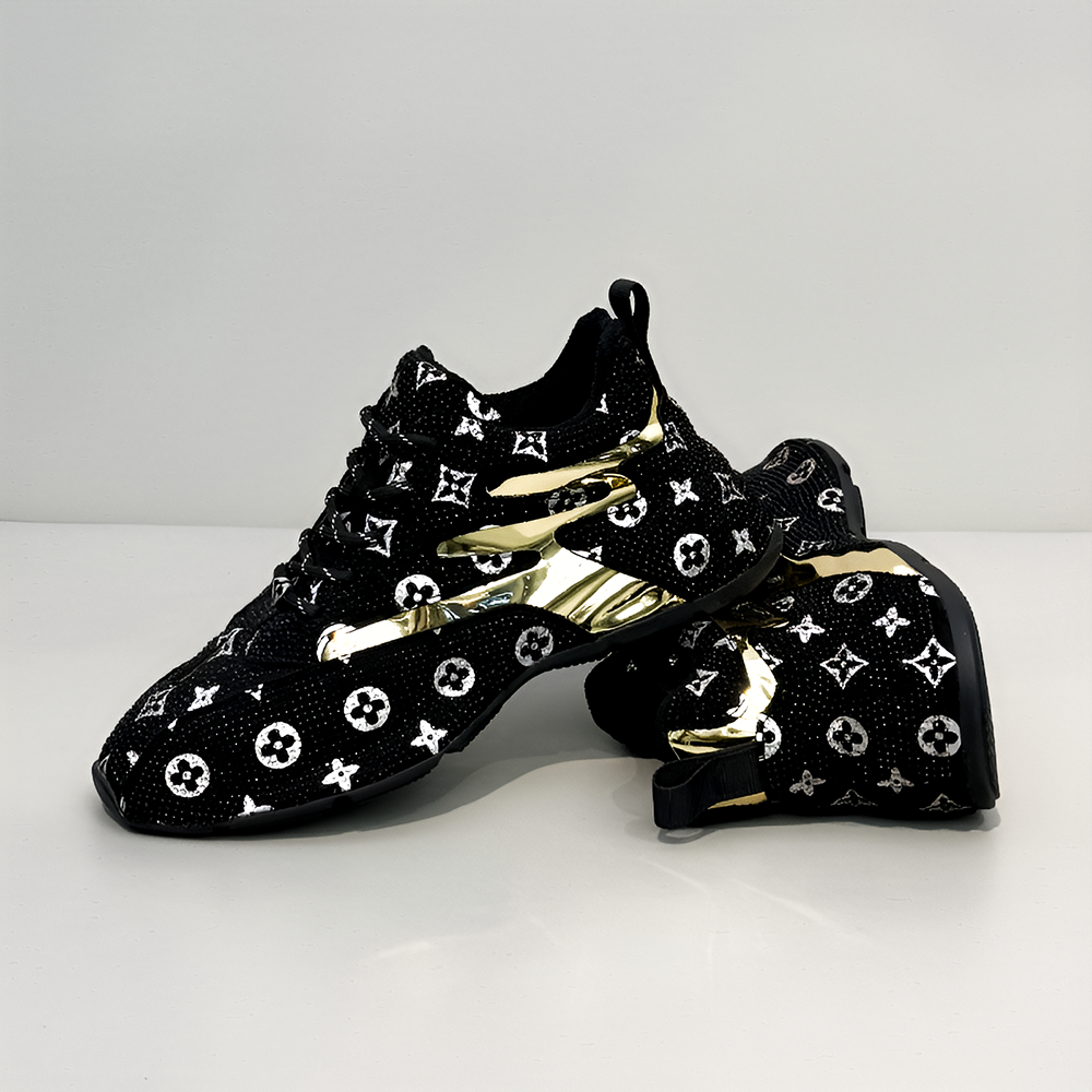 Glamorous rhinestone print sneakers