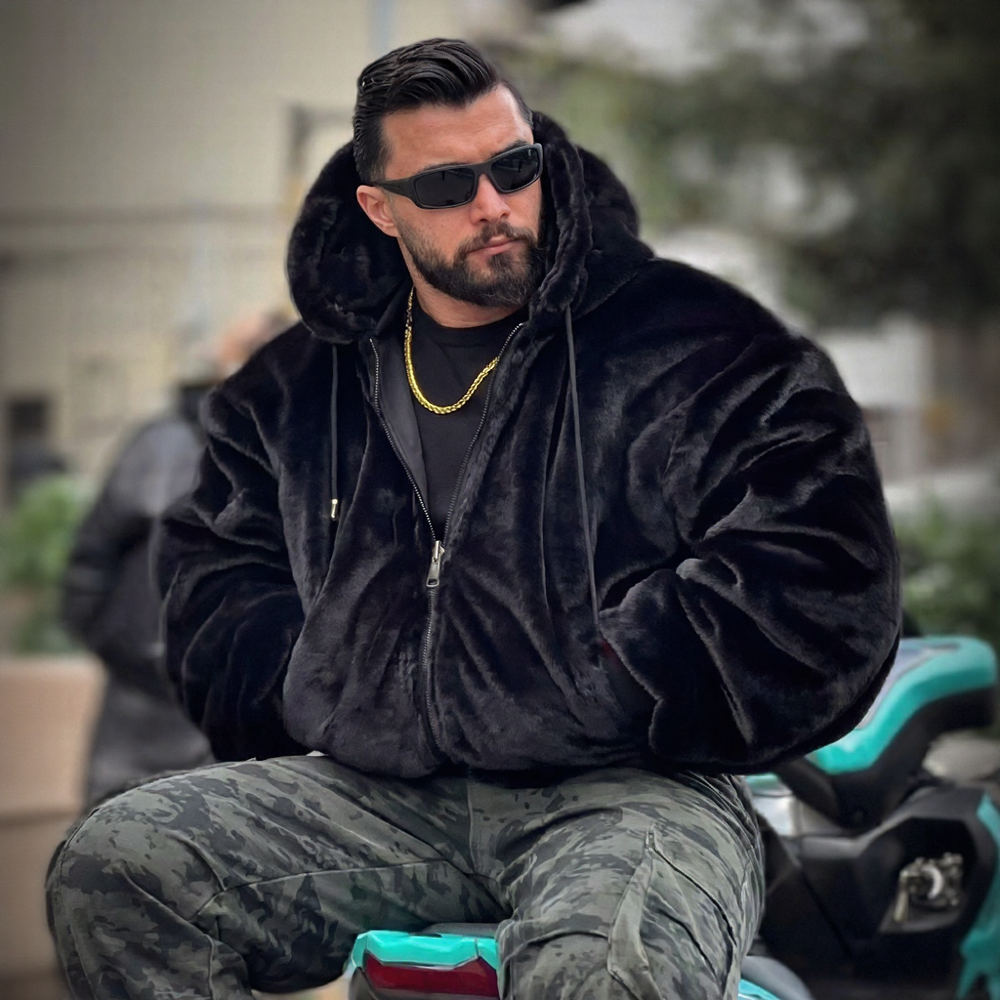 Oversized loose fleece coat