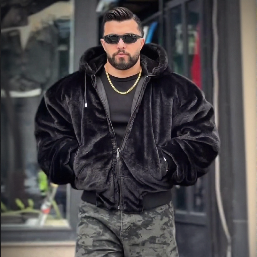 Oversized loose fleece coat