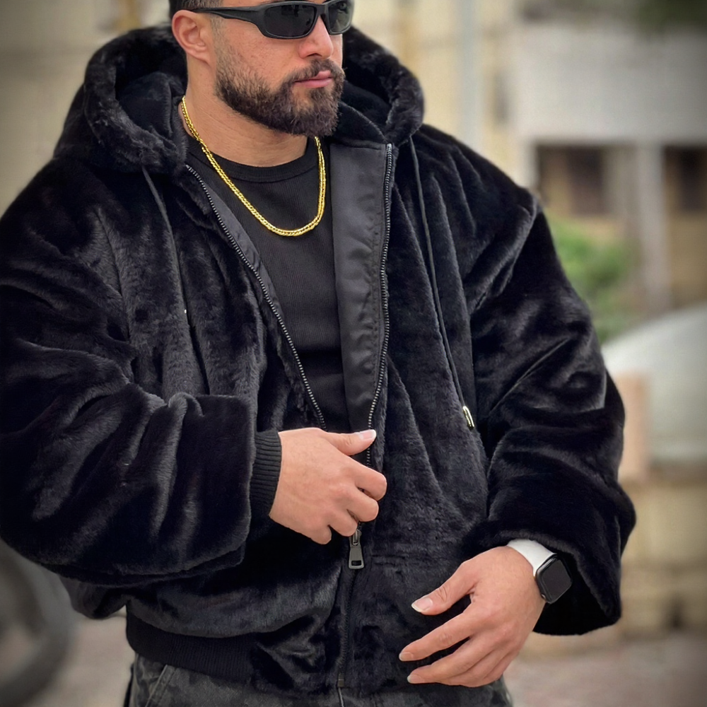 Oversized loose fleece coat