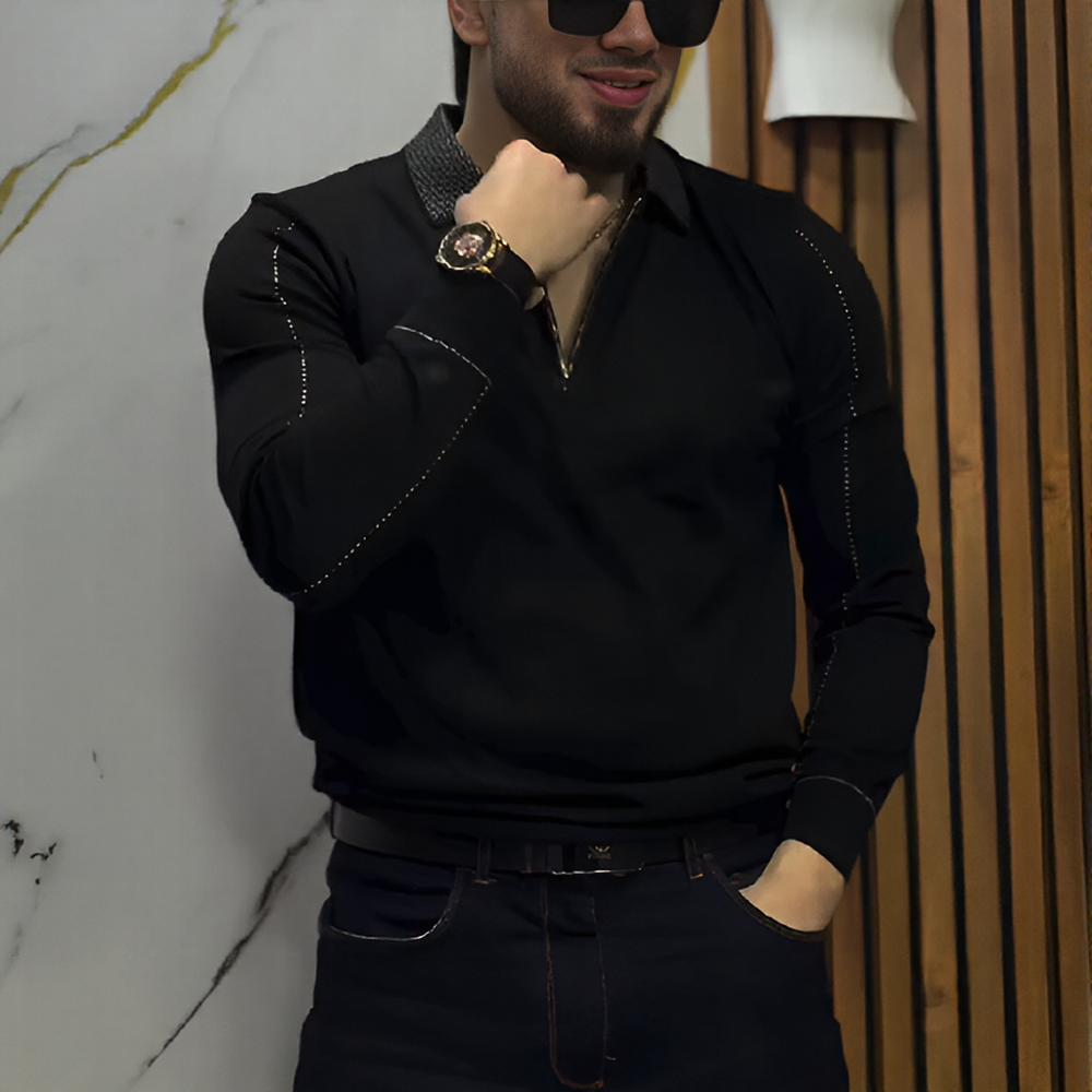 Simple pure cotton versatile rugged polo