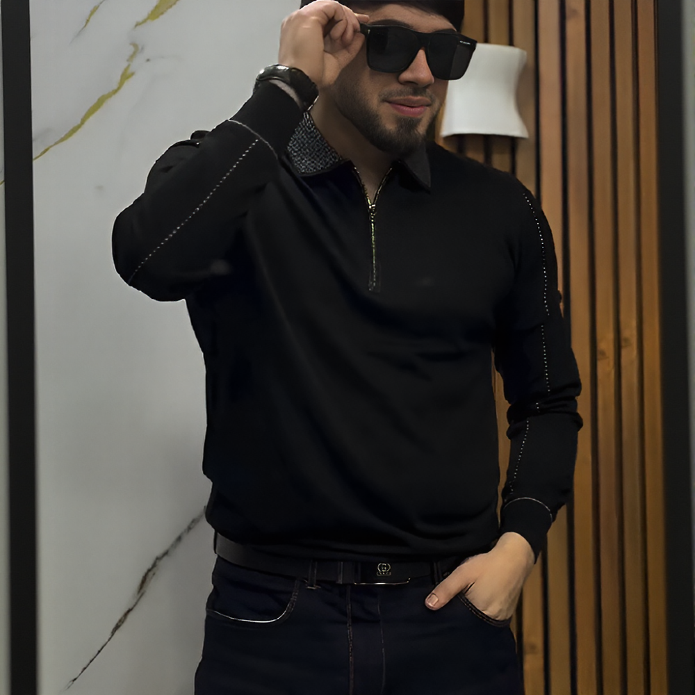 Simple pure cotton versatile rugged polo