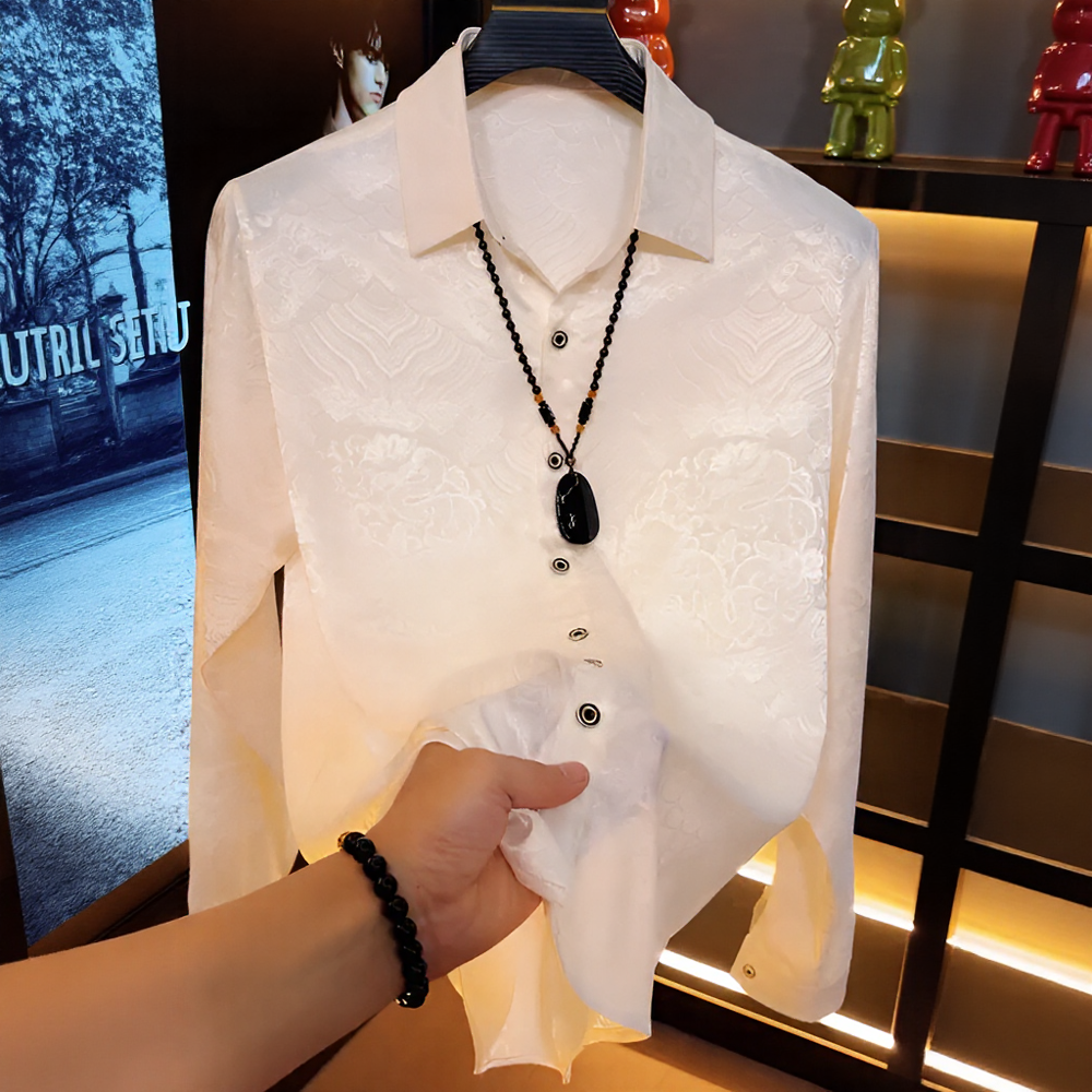 Stable Embossed Silky Shirt