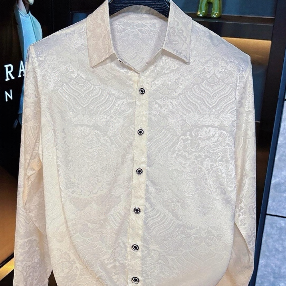 Stable Embossed Silky Shirt
