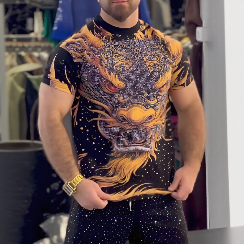 Gorgeous Rhinestone Dragon T-shirt