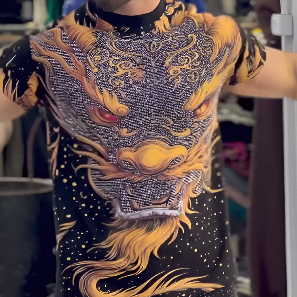 Gorgeous Rhinestone Dragon T-shirt