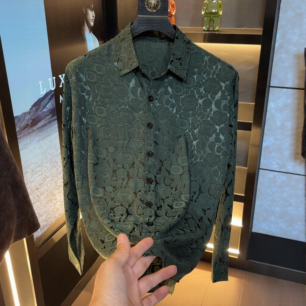 Glossy Floral Flow Shirt