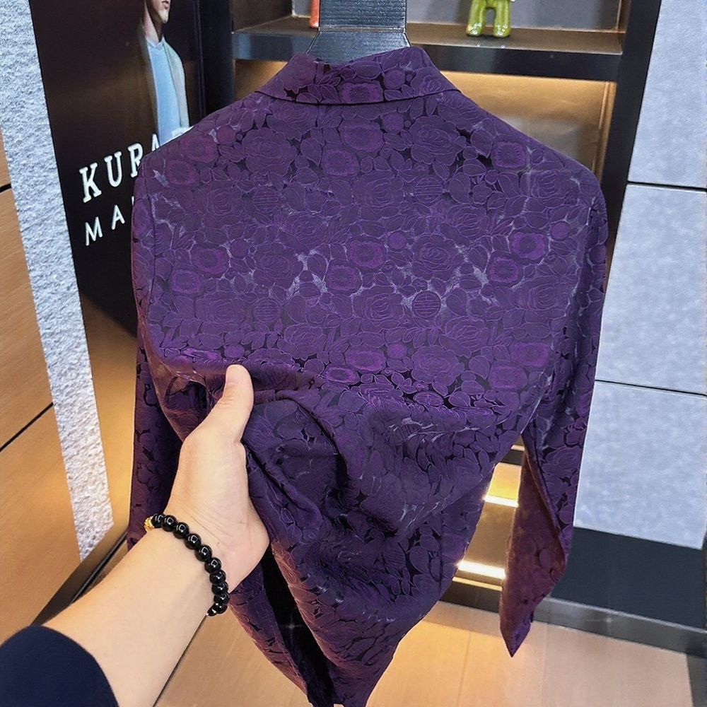 Glossy Floral Flow Shirt