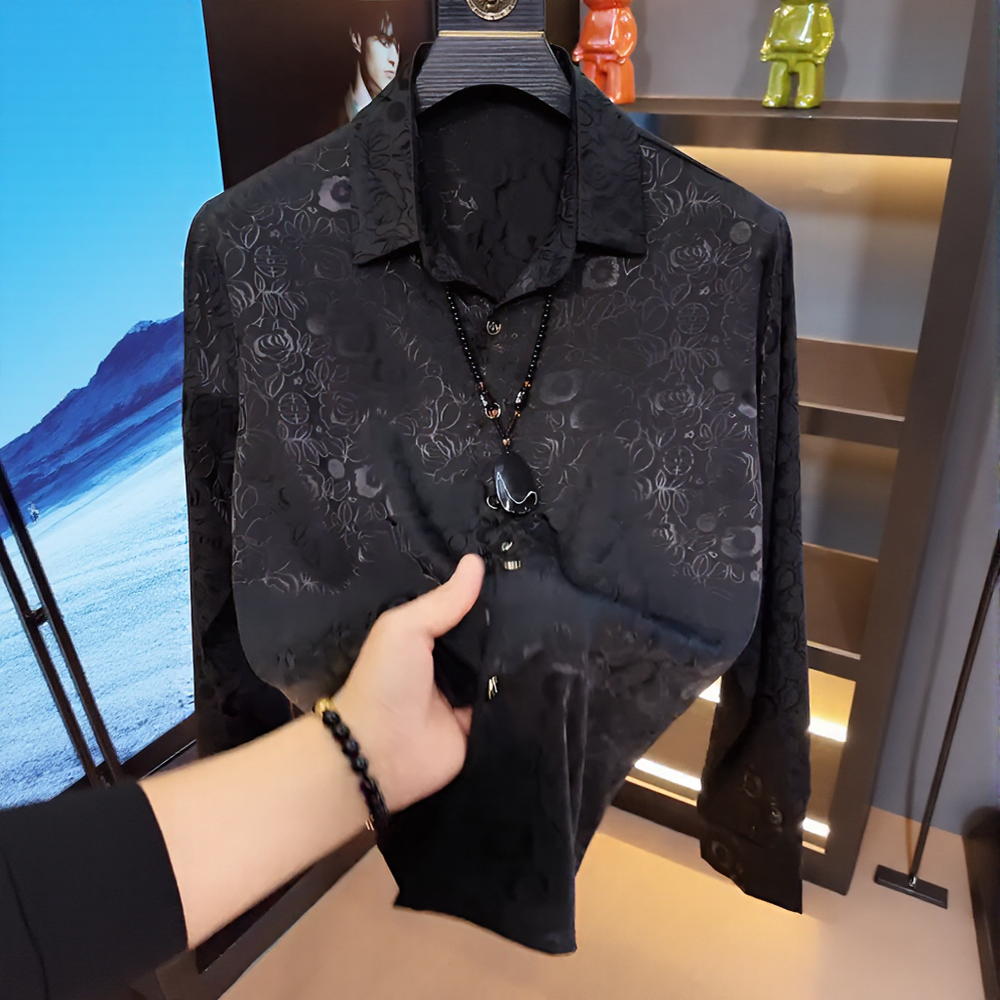 Glossy Floral Flow Shirt