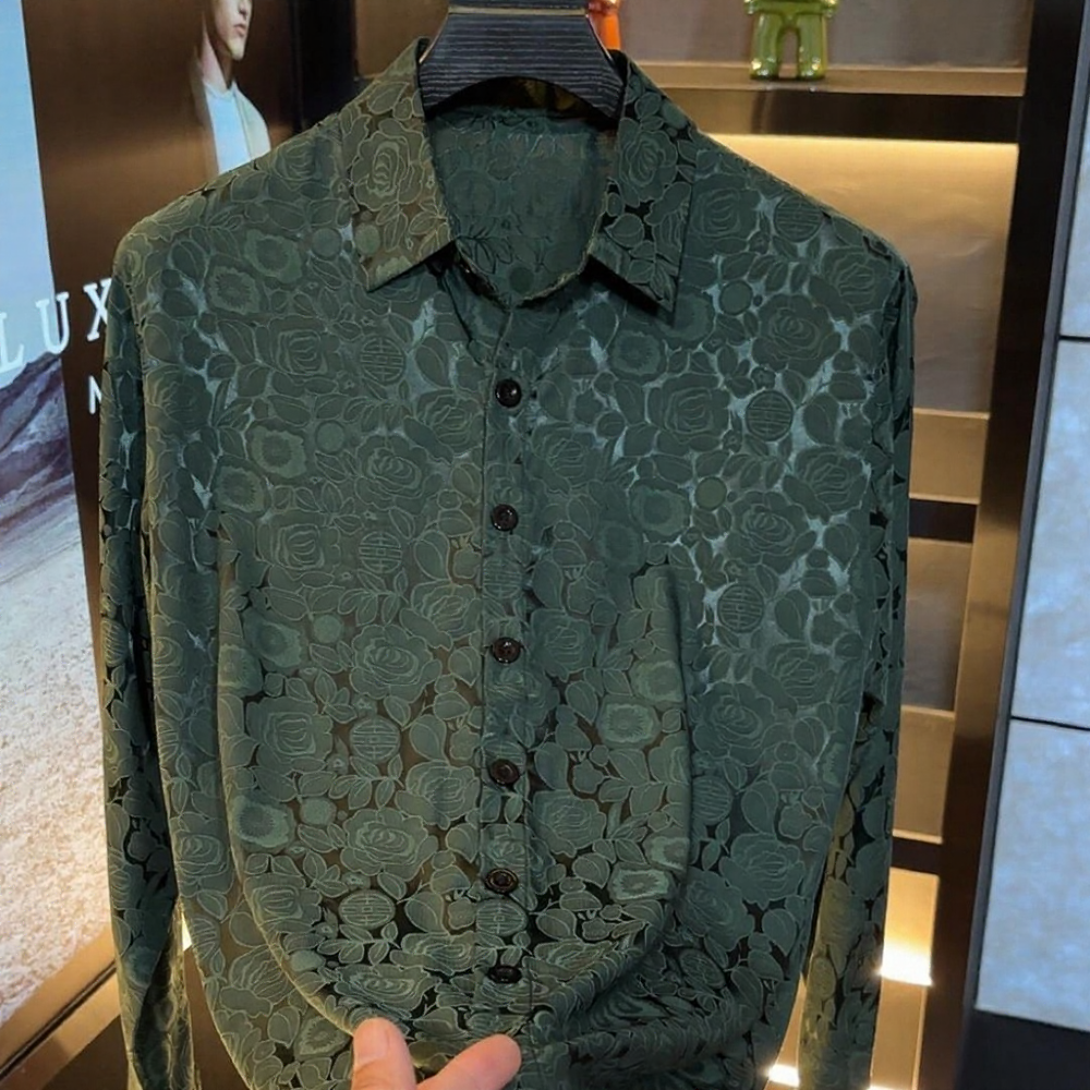 Glossy Floral Flow Shirt