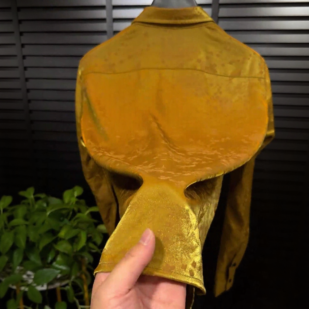 Golden Jacquard Soft Shirt