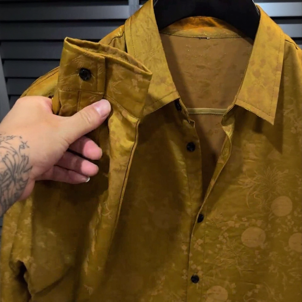 Golden Jacquard Soft Shirt