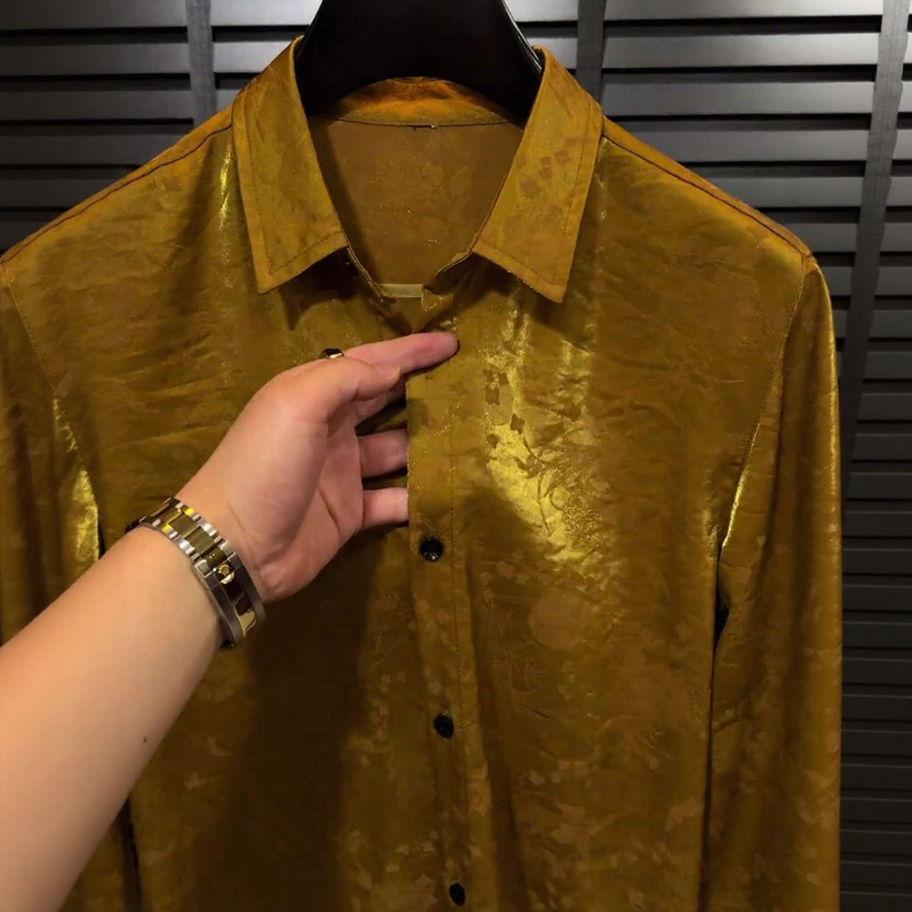 Golden Jacquard Soft Shirt