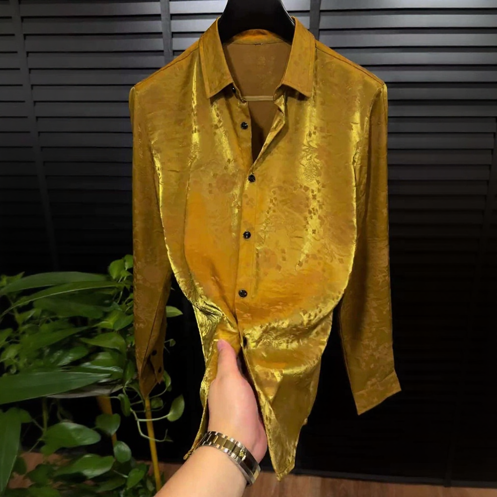 Golden Jacquard Soft Shirt