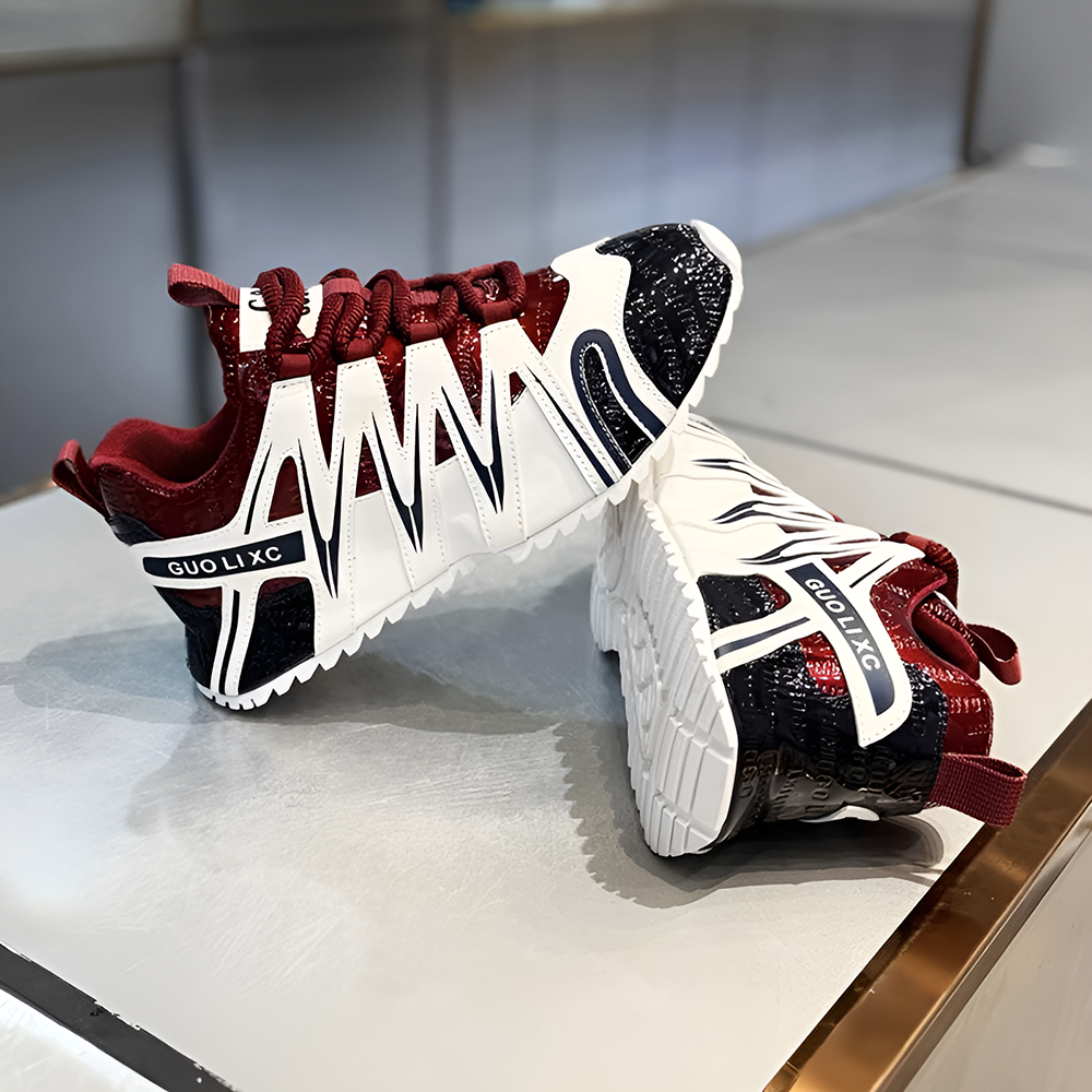 High-quality trendy patent leather sneakers