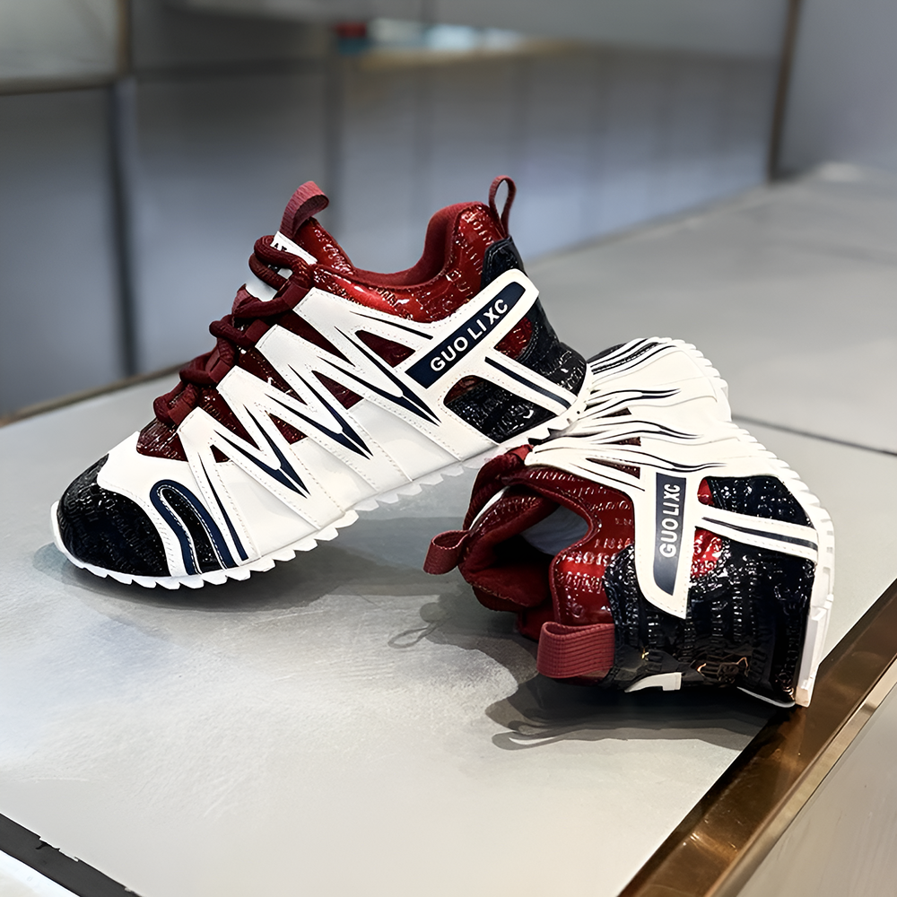 High-quality trendy patent leather sneakers