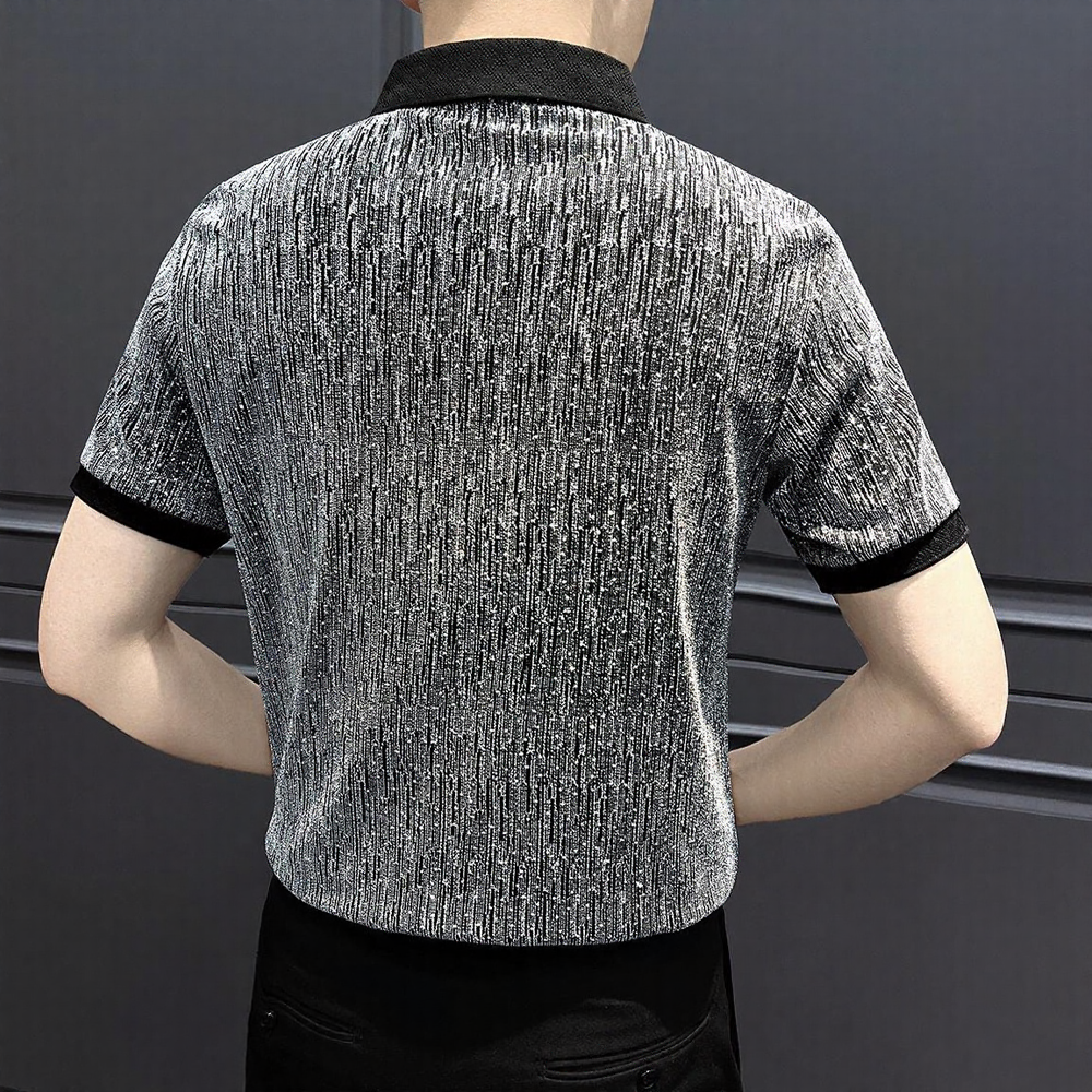 Bright silk blended stretchy and comfortable polo