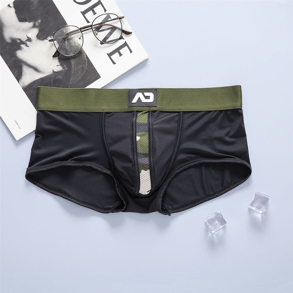 Camouflage pouch cotton boxer briefs
