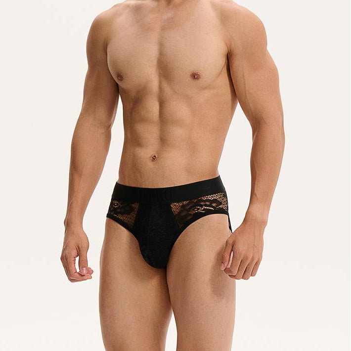 Cotton Pouch Lace Briefs