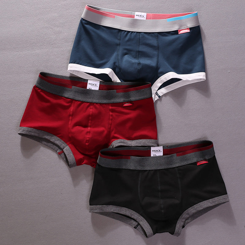 Sealed edges pure cotton boxer briefs