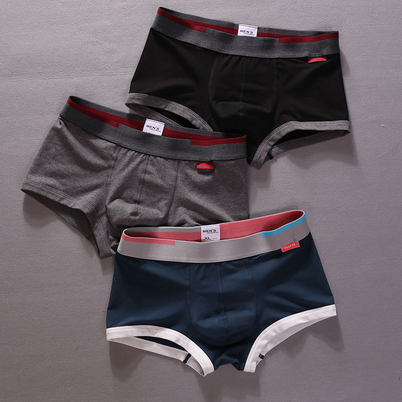 Sealed edges pure cotton boxer briefs