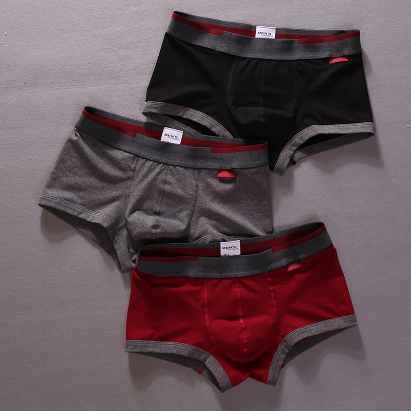 Sealed edges pure cotton boxer briefs