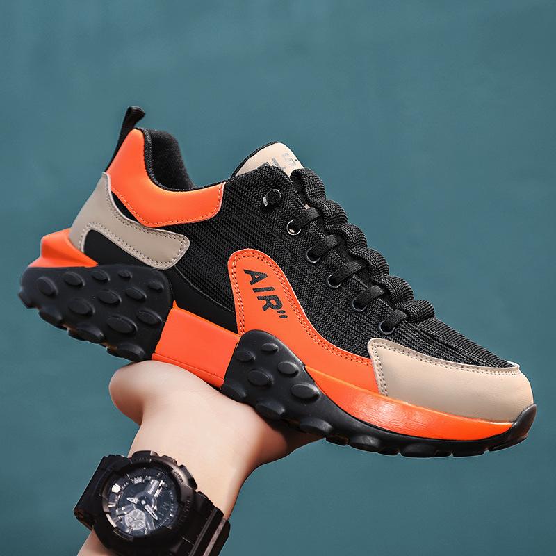 Low-top thick-soled breathable sneakers