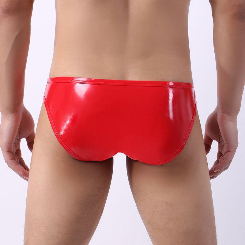 Buckle leather briefs