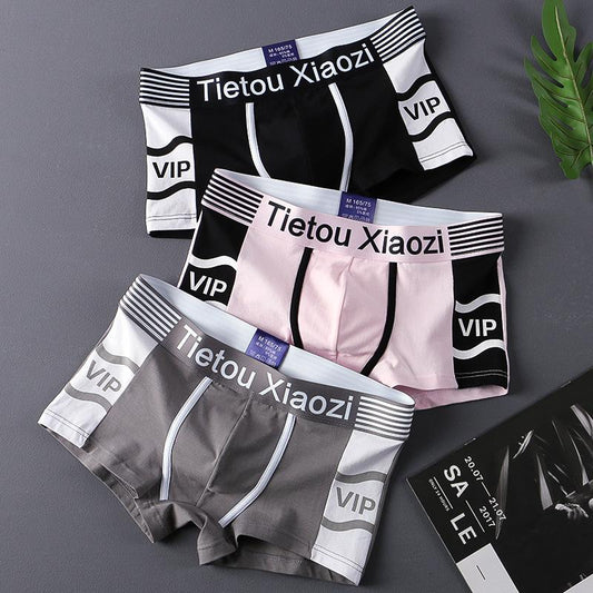 Pure cotton trendy sports style boxers