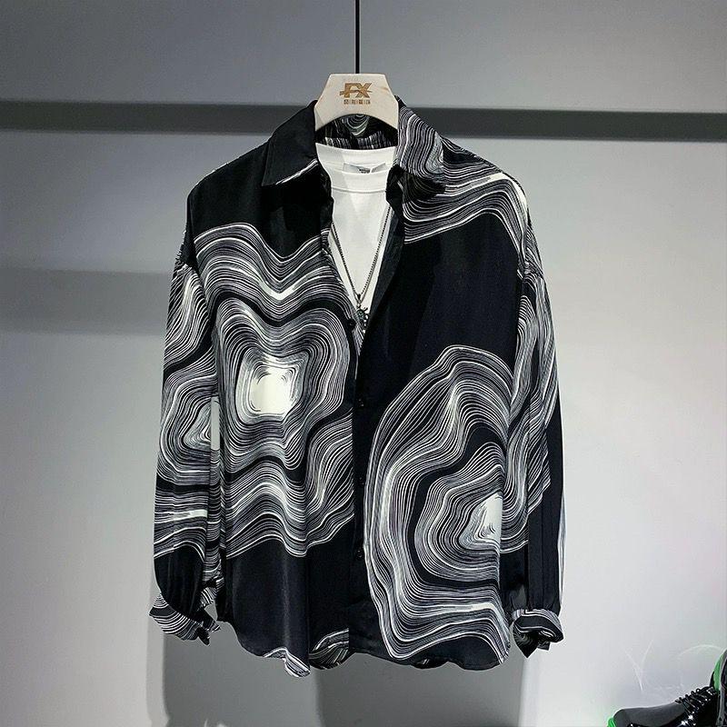 Abstract patterned breathable cool shirt