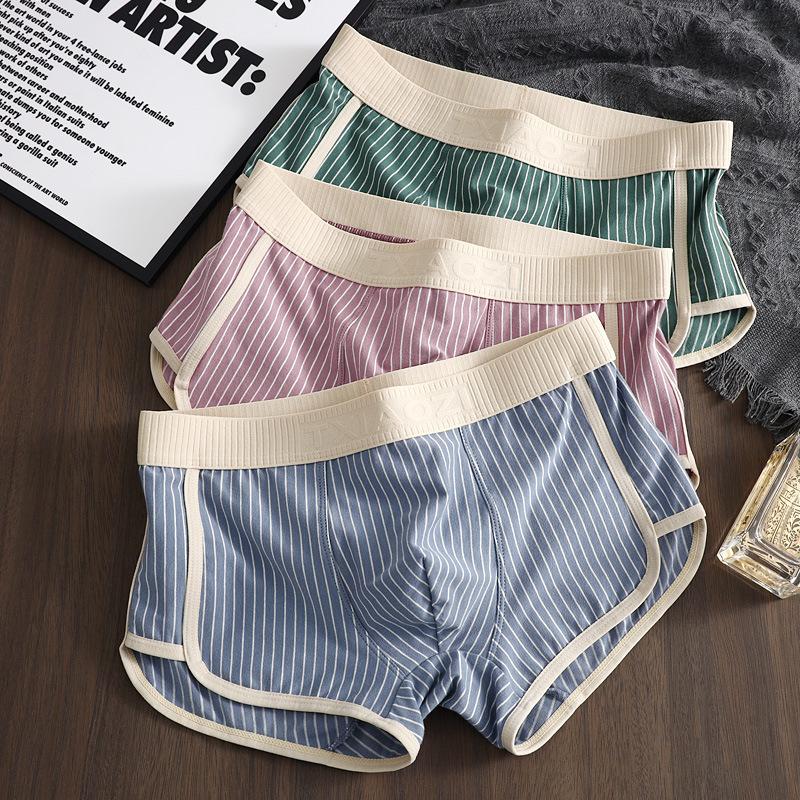 Cotton striped sports boxers