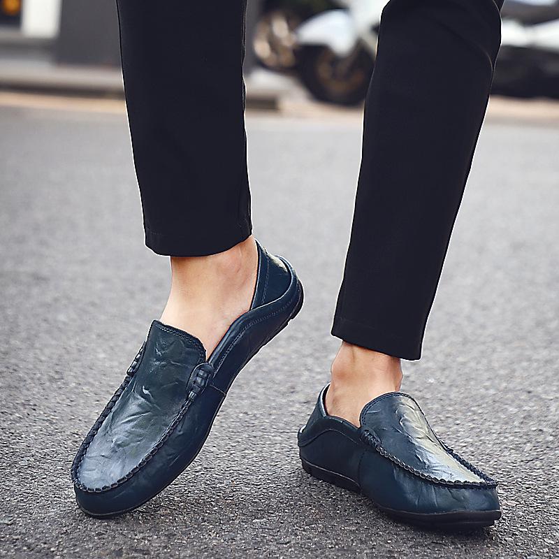 Soft leather simple loafers