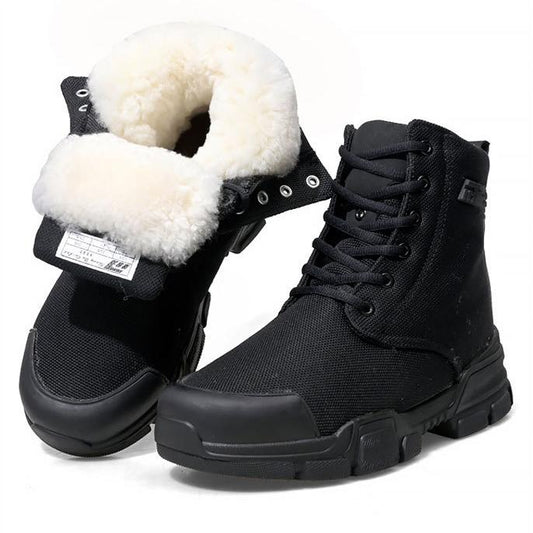 Plush waterproof and anti-slip snow boots