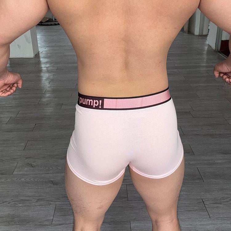 Cross Elastic Wide Waistband Boxer Briefs-Pink Series