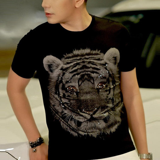 Rhinestone tiger T-shirt