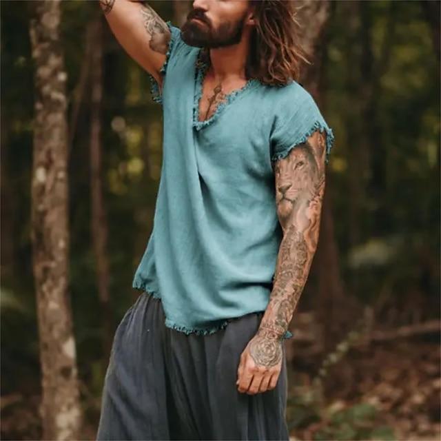 Linen Sleeveless T-shirt