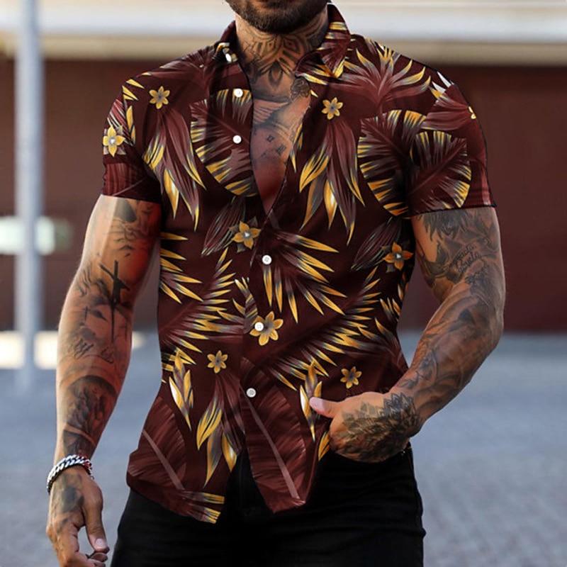 Tropical Leaves Print Shirt