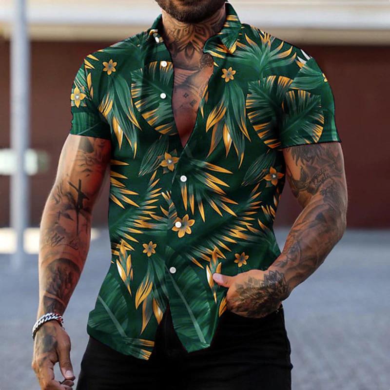 Tropical Leaves Print Shirt