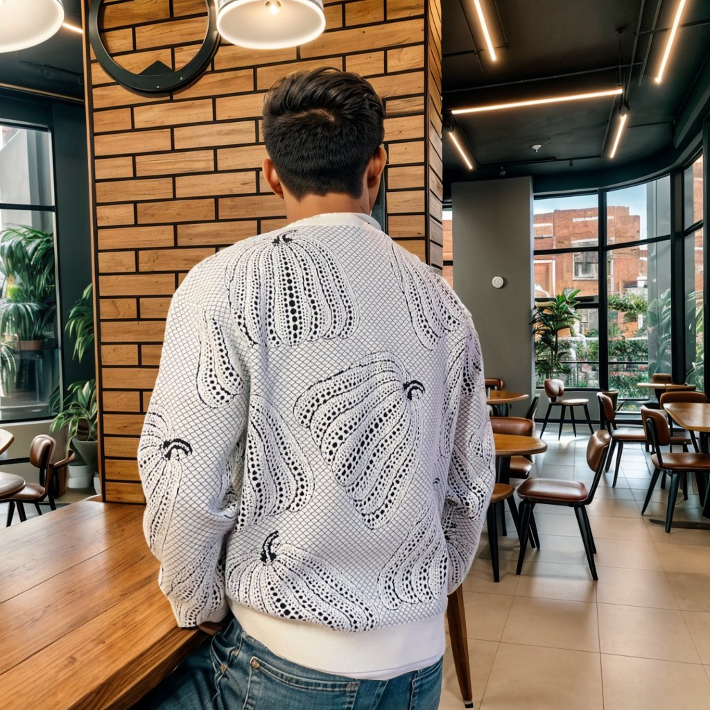 Pumpkin jacquard sweater