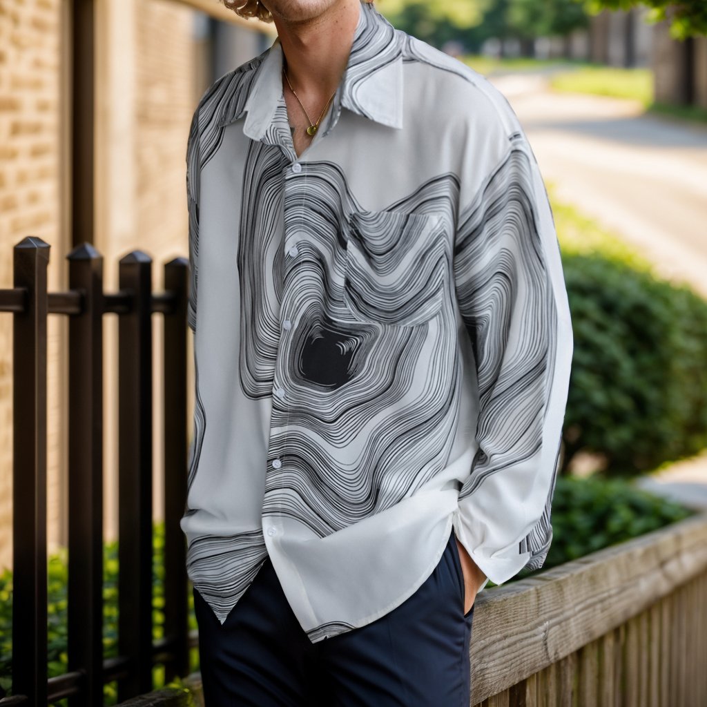 Abstract patterned breathable cool shirt