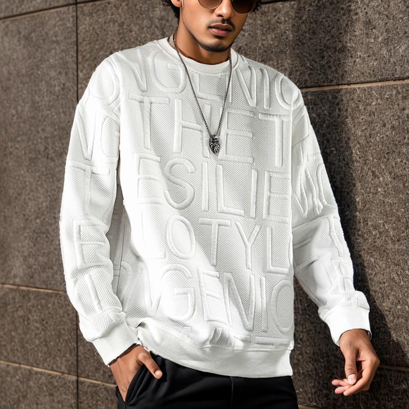 Jacquard fleece sweatshirt